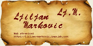 Ljiljan Marković vizit kartica